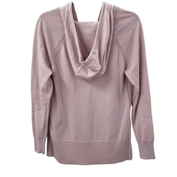 Athleta S Evergreen Sweater Hoodie Hydrangea Pink 531705 - Picture 12 of 12